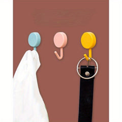 5pcs Plastic Adhesive Hook Strong Adhesive Hanging Rack for Multiple Occasions
