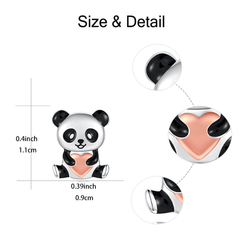 Panda Hug Pink Love Stud Earrings Gift For Family Friends Birthday Christmas