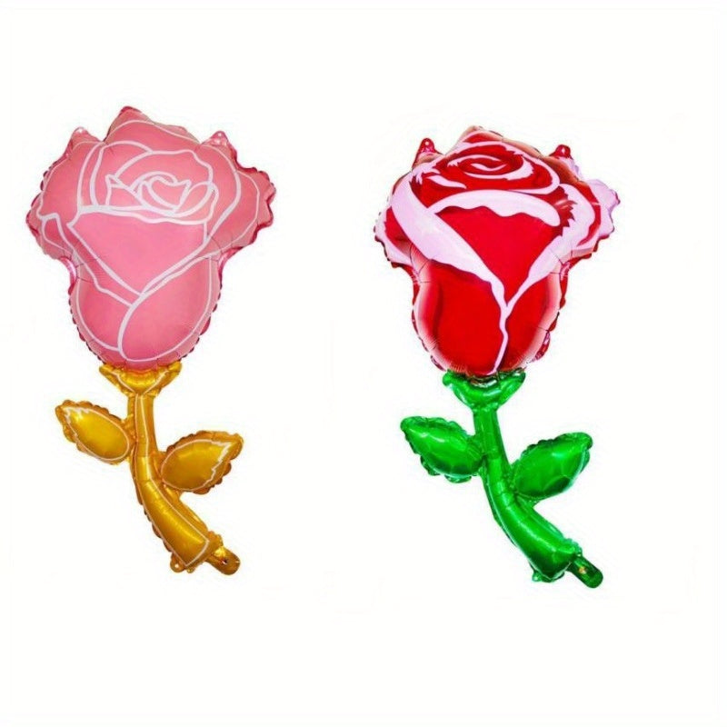 Rose Shaped Aluminum Film Balloon for Birthday Party or as a Gift for Girlfriend