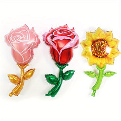 Rose Shaped Aluminum Film Balloon for Birthday Party or as a Gift for Girlfriend
