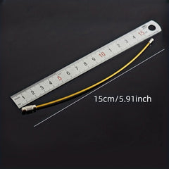 5pcs Stainless Steel Keychain Keyring with Screw Lock for Outdoor Camping