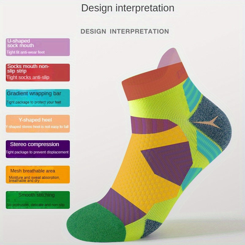 3 Pairs Outdoor Running Socks Thickened Padded Non-slip