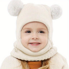 Kids 2 In 1 Hat & Scarf with Ear Protection