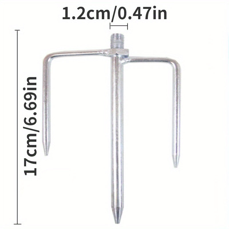 Sunshade Fishing Umbrella Triangle Ground Fork Tripod Socket 12mm Threaded Mouth