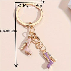 High Heel Keychain Key Ring Purse Bag Charm Pendant Accessory Gift