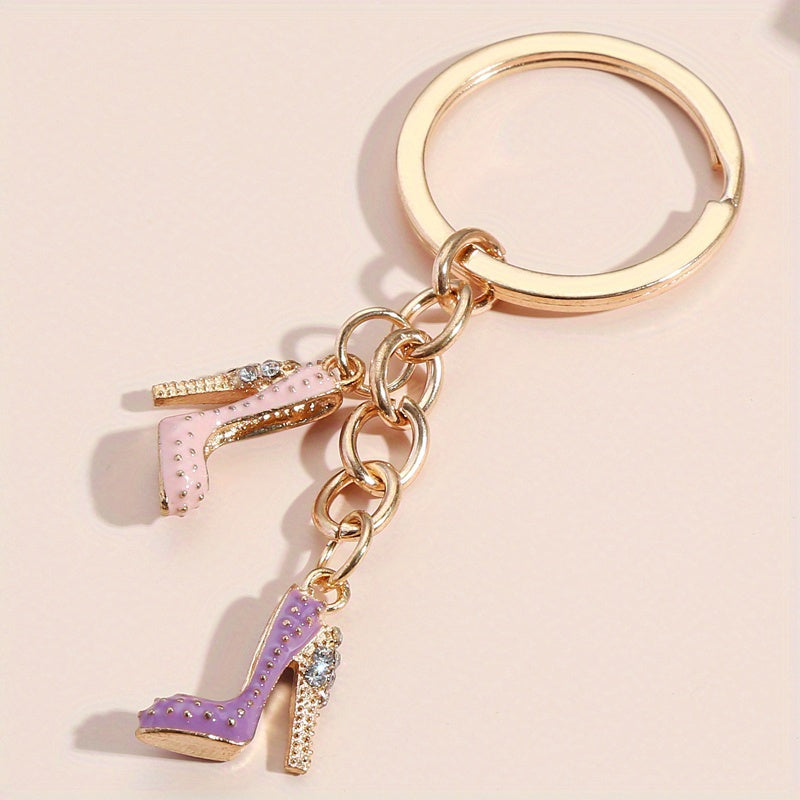 High Heel Keychain Key Ring Purse Bag Charm Pendant Accessory Gift