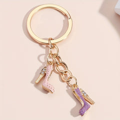 High Heel Keychain Key Ring Purse Bag Charm Pendant Accessory Gift