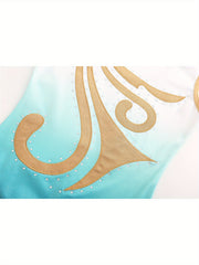 Girls Sleeveless Gymnastics Romper Stretchy Dance Suit