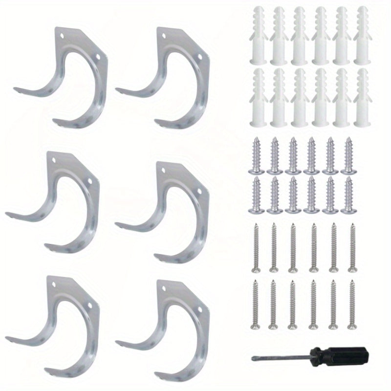 10pcs Tool Hanger Hooks Set Metal Storage Hooks Wall Hooks For Garage