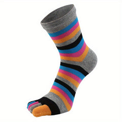 Colorful Cotton Five Toes Sports Socks