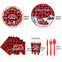Christmas Party Supplies Set Serve 24 Guests