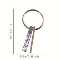 1pc Stainless Steel Keychain Keyring Pendant Key Chain