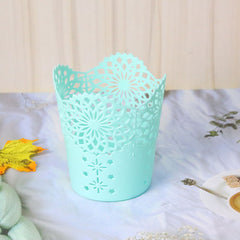 Lace Hollow Flower Pattern Pen Holder Creative Storage Bucket