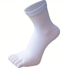 3 Pairs Breathable Five Toe Socks for Sports Solid Sweat Absorbing