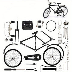 DIY Toy Car Bicycle Assembly Model Decoration