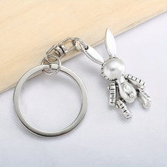 Rabbit Keychain Metal Key Ring Purse Bag Car Key Charm Pendant