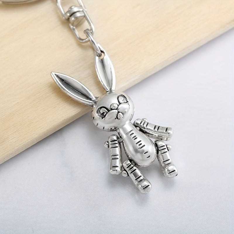 Rabbit Keychain Metal Key Ring Purse Bag Car Key Charm Pendant
