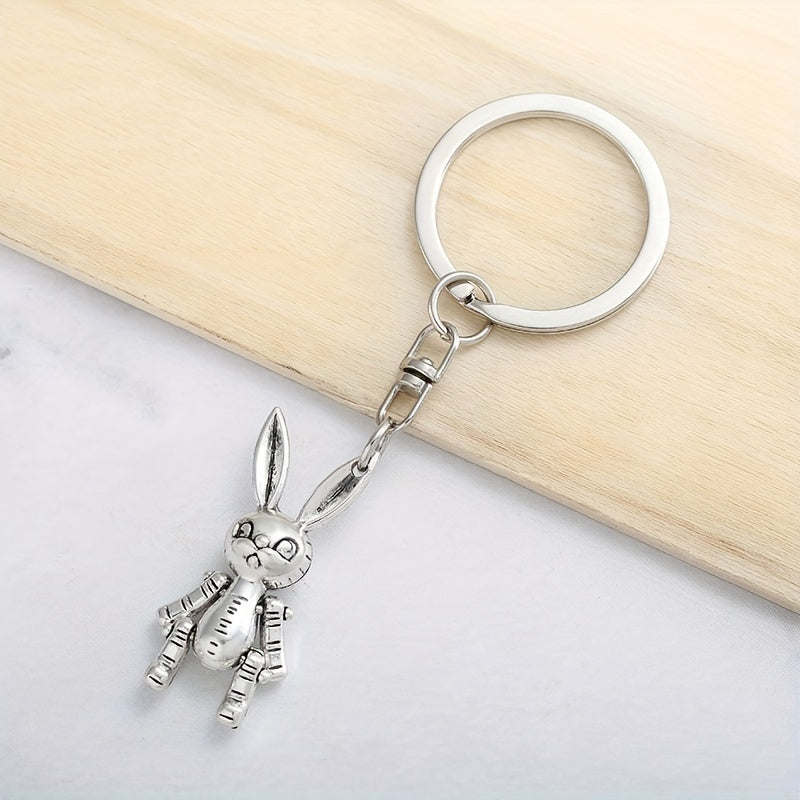 Rabbit Keychain Metal Key Ring Purse Bag Car Key Charm Pendant