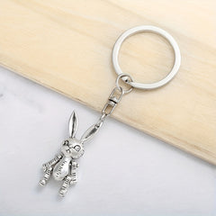 Rabbit Keychain Metal Key Ring Purse Bag Car Key Charm Pendant