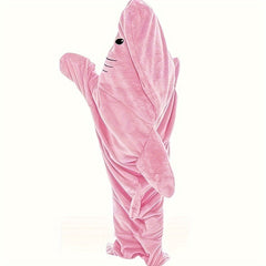 Creative Shark Wearable Blanket Soft Cozy Flannel Hoodie Blanket