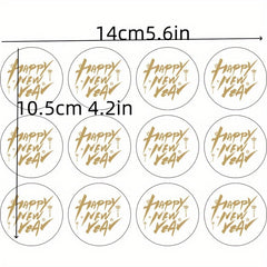 Happy Year Bronzing Word Stickers Decorative Stickers