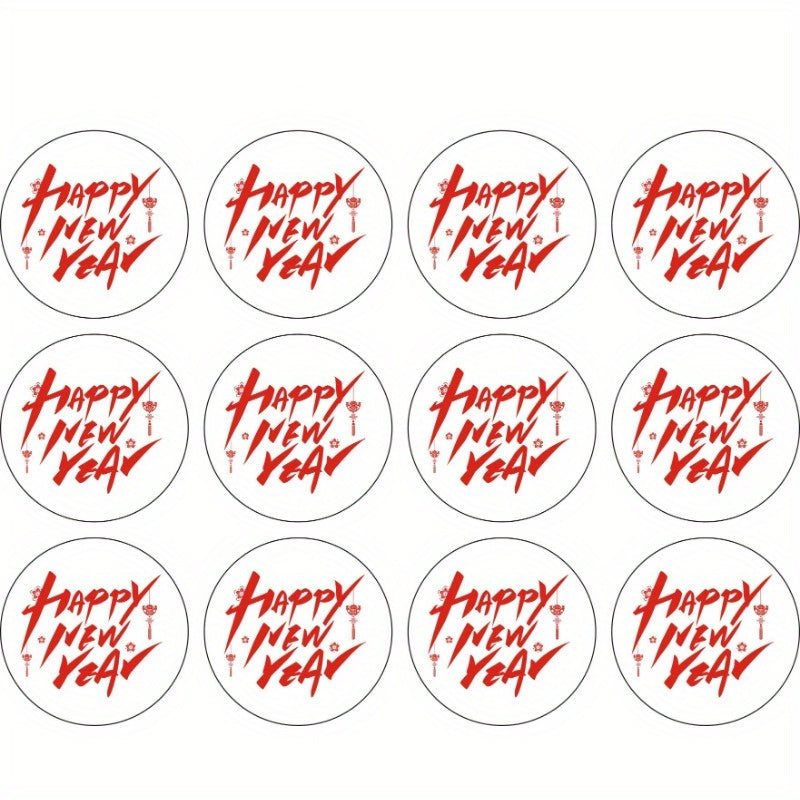 Happy Year Bronzing Word Stickers Decorative Stickers
