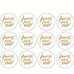 Happy Year Bronzing Word Stickers Decorative Stickers