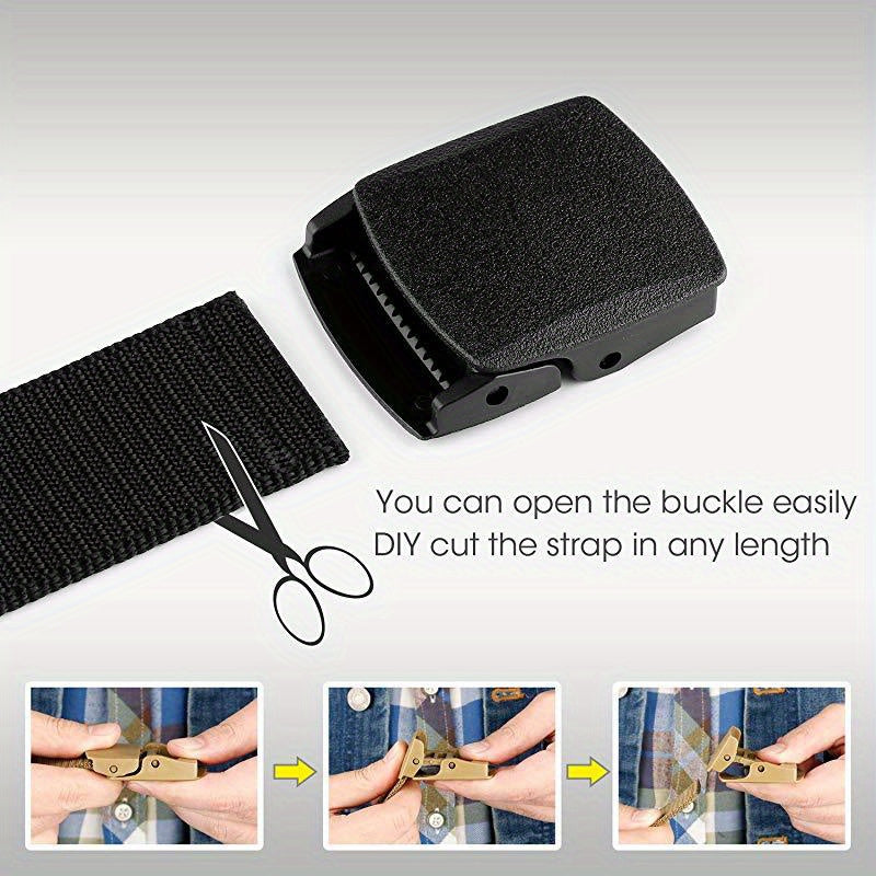 Men's Auto Buckle Nylon Belt Outdoor Canvas Belt