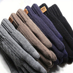 Winter Thickened Gloves Double Layer Velvet Touch Screen Gloves