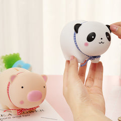 Cartoon Piggy Savings Can Enamel Toy Home Desktop Decoration