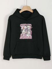 Cartoon Pattern Long Sleeve Hoodie for Girls