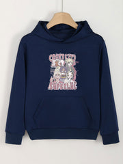 Cartoon Pattern Long Sleeve Hoodie for Girls