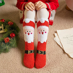 Christmas Socks Winter Soft Thick Warm Keeping Socks Christmas Theme Pattern