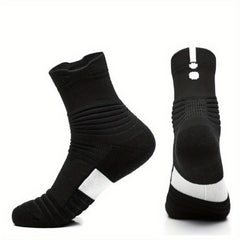 Men's Sports Socks Anti-sweat Padded Breathable Running Basketball Socks