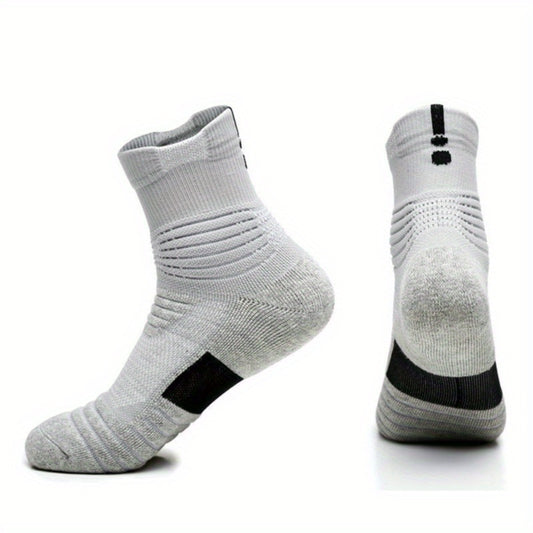 Men's Sports Socks Anti-sweat Padded Breathable Running Basketball Socks