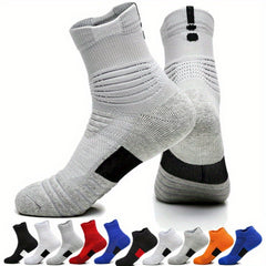 Men's Sports Socks Anti-sweat Padded Breathable Running Basketball Socks