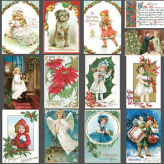 40pcs Christmas Card Stickers Diy Computer Washi Scrapbooking Stickers