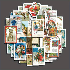 40pcs Christmas Card Stickers Diy Computer Washi Scrapbooking Stickers