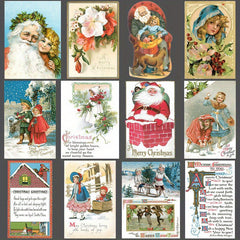40pcs Christmas Card Stickers Diy Computer Washi Scrapbooking Stickers