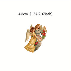 50pcs Merry Christmas Stickers for DIY Scrapbooking and Stationery