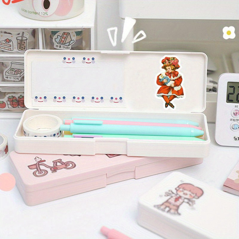 50pcs Merry Christmas Stickers for DIY Scrapbooking and Stationery