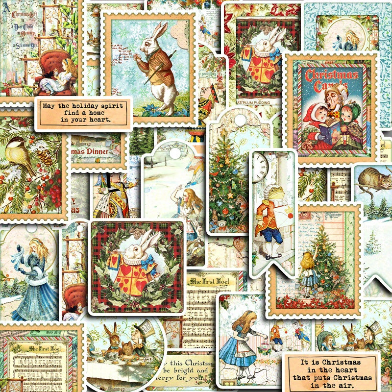 40pcs Alice Christmas Stickers Student Stationery Arts Crafts