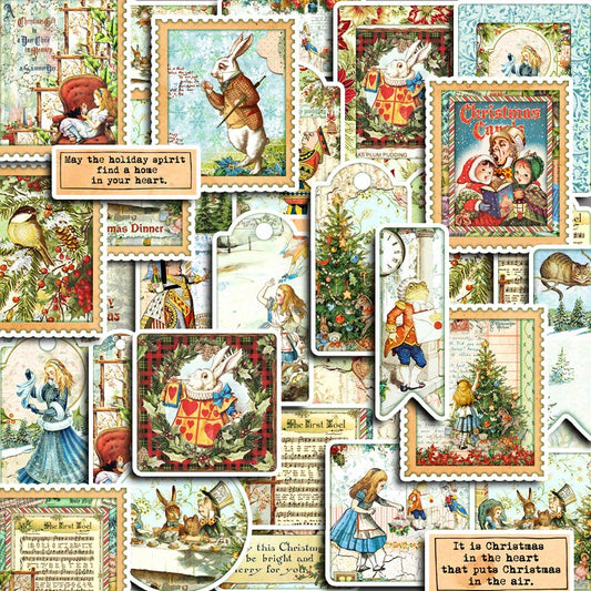40pcs Alice Christmas Stickers Student Stationery Arts Crafts