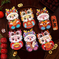 6pcs Year of the Dragon Red Envelopes Spring Red Packet