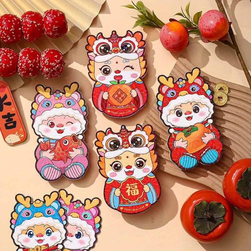 6pcs Year of the Dragon Red Envelopes Spring Red Packet