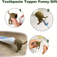 1pc Dog Butt Toothpaste Cap - Toothpaste Holder For Pranks