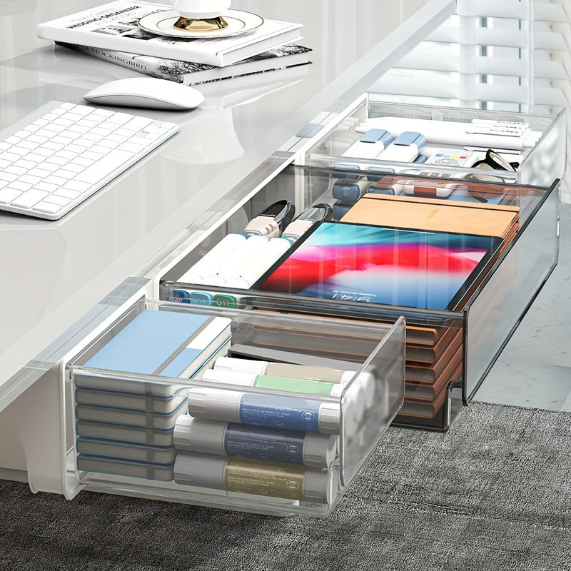 1pc Office Desk Storage Box Hanging Installation