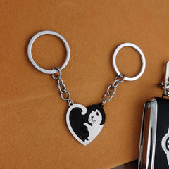 Heart Shaped Cat Keychains - Ideal Gift for Cat Lovers