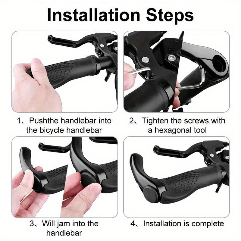 Aluminium Bicycle Handlebar End Cap Anti Skid Rubber Grips
