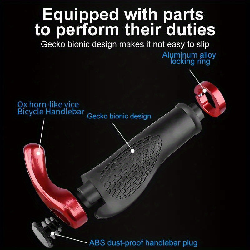 Aluminium Bicycle Handlebar End Cap Anti Skid Rubber Grips